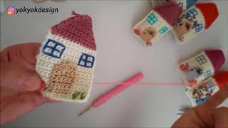 Amigurumi Köy Evi Anahtarlık Yapımı - Tiny house keychain - 3. Bölüm