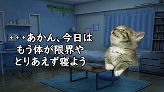 長時間の残業がある会社のあるある【猫ミーム】