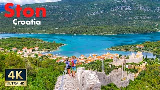 Ston Croatia 4K 🇭🇷 Walls of Ston and Mali Ston Walking Tour 2022