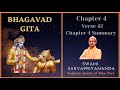 59. bhagavad gita i chapter 4 verse 42 and chapter 4 summary i swami sarvapriyananda