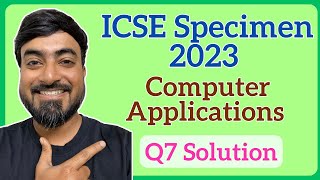 ICSE Class 10 Computer Applications Specimen 2023 Q7 | Java Program: Count Vowels and Reverse String