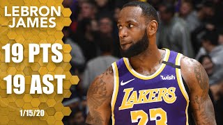 LeBron drops 19 points, 19 assists in Magic vs. Lakers matchup | 2019-20 NBA Highlights