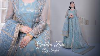 Wedding Wear | Golden Zari By Shujat Harrianwala Branch Faisalabad