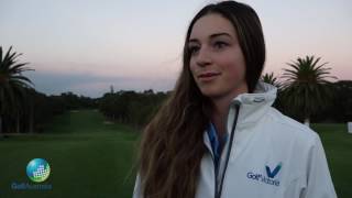 Gabi Ruffels after the final of the 2017 Australian interstate teams matches