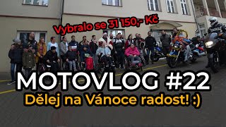 Vánoční vyjížďka Brno, rozdáváme dárky dětem MOTOVLOG #22