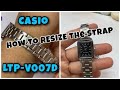 Casio LTP-V007D-1 Cara mengatur tali atau Mengubah ukuran tali