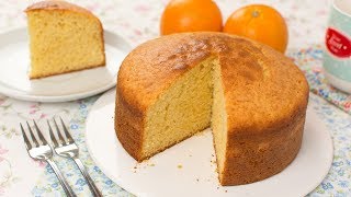 Orange Sponge Cake - How to Make a Light \u0026 Super Fluffy Orange Cake Recipe