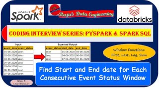 109. Databricks | Pyspark| Coding Interview Question: Pyspark and Spark SQL
