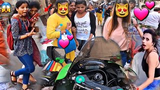 Mumbai ke Most Crowded Market me Zx10r😱Public Reactions🥹💕Z900 Rider