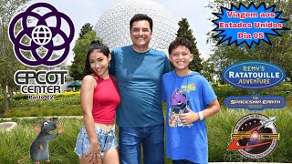 Ratatouille, Spaceship Earth e Mission Space no Epcot Center - Derek na área 124