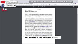 NOW: 7:05 PM LAKE ALMANOR EARTHQUAKES--UPDATE, THURSDAY MAY 11, 2023