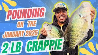 Catching 2 pound crappie 1st outing of 2025