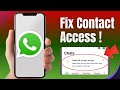 Fix WhatsApp Allow Full Contact Access 2026 – Step-by-Step Guide