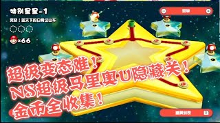 极难隐藏关！【NS超级马里奥U】金币全收集通关9 特别星星直播