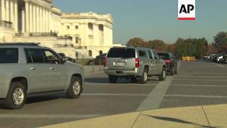 Raw: VP-Elect Mike Pence Arrives on Capitol Hill