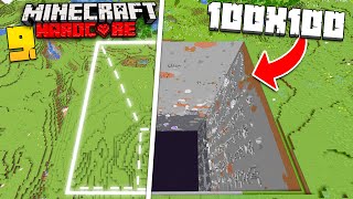 I Mined A 100x100 Hole In Minecraft Hardcore! (#9)