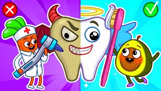 😁 Dentist Check Up - Protect Your Teeth 🦷 and Learn Other Healthy Habits for Kids with Pit & Penny 🥑