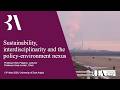 British Academy Lecture: Sustainability, Interdisciplinary and the Policy-environment Nexus