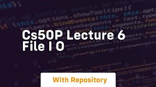 Cs50p lecture 6 file i o