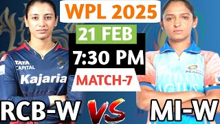 RCB-W VS MI-W dream11 prediction | rcb-w vs mi-w dream11 team | rcb-w vs mi-w prediction today|