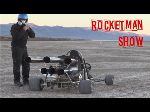 Crazy Rocketman Running The Beast Jet Go Kart On The Road Youtube