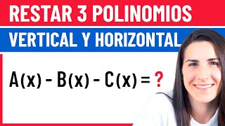 RESTAR 3 POLINOMIOS 🟥 Operaciones con Polinomios