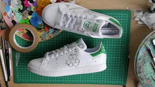 How to customise Custom Adidas x Depop Stan Smiths tutorial by COOZE® Customs