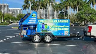 Trash Bin Cleaning Trailer / Sparkling Bins