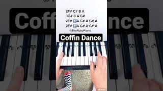 Coffin Dance Piano Easy Tutorial ⚰️ 💃🏻