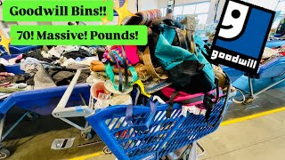 Let’s Go To Goodwill Bins! 5 Hours Later \u0026 💥70 POUNDS💥 For Resale! MASSIVE HAUL!