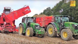 Kartoffelernte  - John Deere, GRIMME SE 150-60 - Kartoffeln roden farmer potato harvester Germany