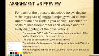 Intro to Statistics- Guide to Assignment 3