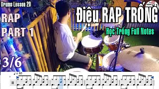 [46] Drum lesson 20: Học trống điệu Rap (Slow Pop) - các cách đánh điệu RAP