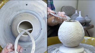 552. Throwing a Roller Texture Teapot with Hsin-Chuen Lin 林新春 滾花紋瓷壺拉坯示範