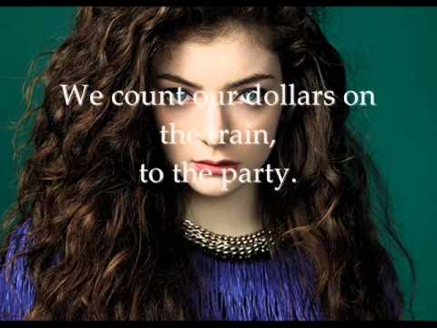 Lorde - Royals LYRICS - YouTube