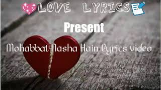 Mohabbat Nasha Hai lyrics video for whatsapp|Hate Story 4|Neha & Tonny Kakkar|Love Lyrics James