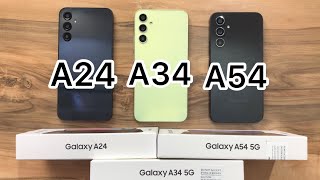 Samsung Galaxy A24 4G vs Samsung Galaxy A34 5G vs Samsung Galaxy A54 5G