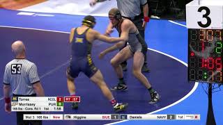 2018 NCAA Wrestling 165lbs: Keilan Torres (Northern Colorado) fall Jacob Morrissey (Purdue)