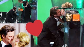 Colin Firth and Meryl Streep kissing as in the Cinderella