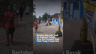 Kekesalan Warga Desa Purwodadi, Pemkab Banyuwangi Tak Kunjung Perbaiki Jalan Rusak, Minggu (22/09).