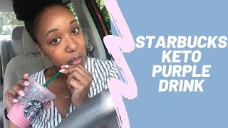 $2 KETO  FRIENDLY STARBUCKS  PURPLE/ PINK DRINK !!!