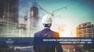 2023 DCPSC Supplier Diversity Hearing