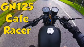 Suzuki GN125 Cafe Racer Pure Sound Part 1 - Ride through Town