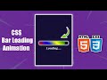 Progress Bar Loading Animation Using Only HTML & CSS #html #css