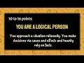 are you logical or emotional person personality test