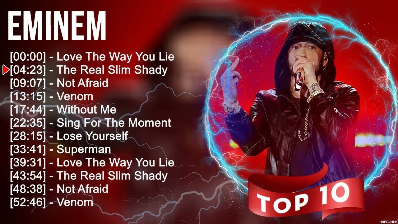 E M I N E M Greatest Hits ~ Top Rap Music ~ Top 10 Hits Of All Time ...