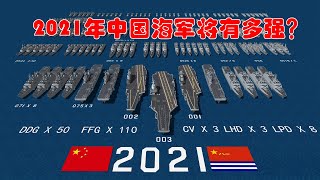 How strong will the Chinese navy be in 2021? A netizen made a picture