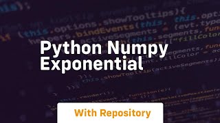 python numpy exponential