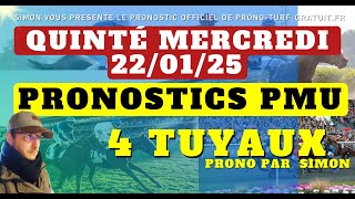 Pronostic Quinté du Mercredi 22/01/2025 : Pronostics PMU, 4 Tuyaux, Bases Solides et Tocard du jour