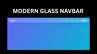 Responsive Glassmorphism Navbar using HTML & CSS only #ResponsiveNavbar #HTML #CSS